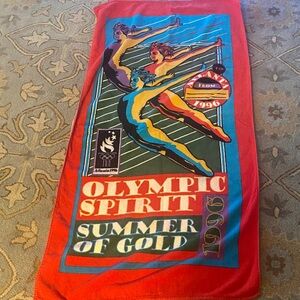 Olympic Spirit 1996 Summer of Gold Graphic Beach Towel - Red $25